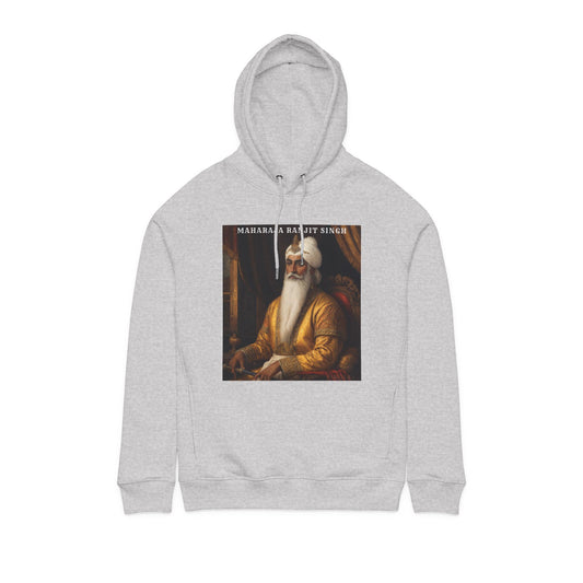 PARIAURA Maharaja Ranjit Singh Portrait Hoodie — Heritage Streetwear in Organic Cotton