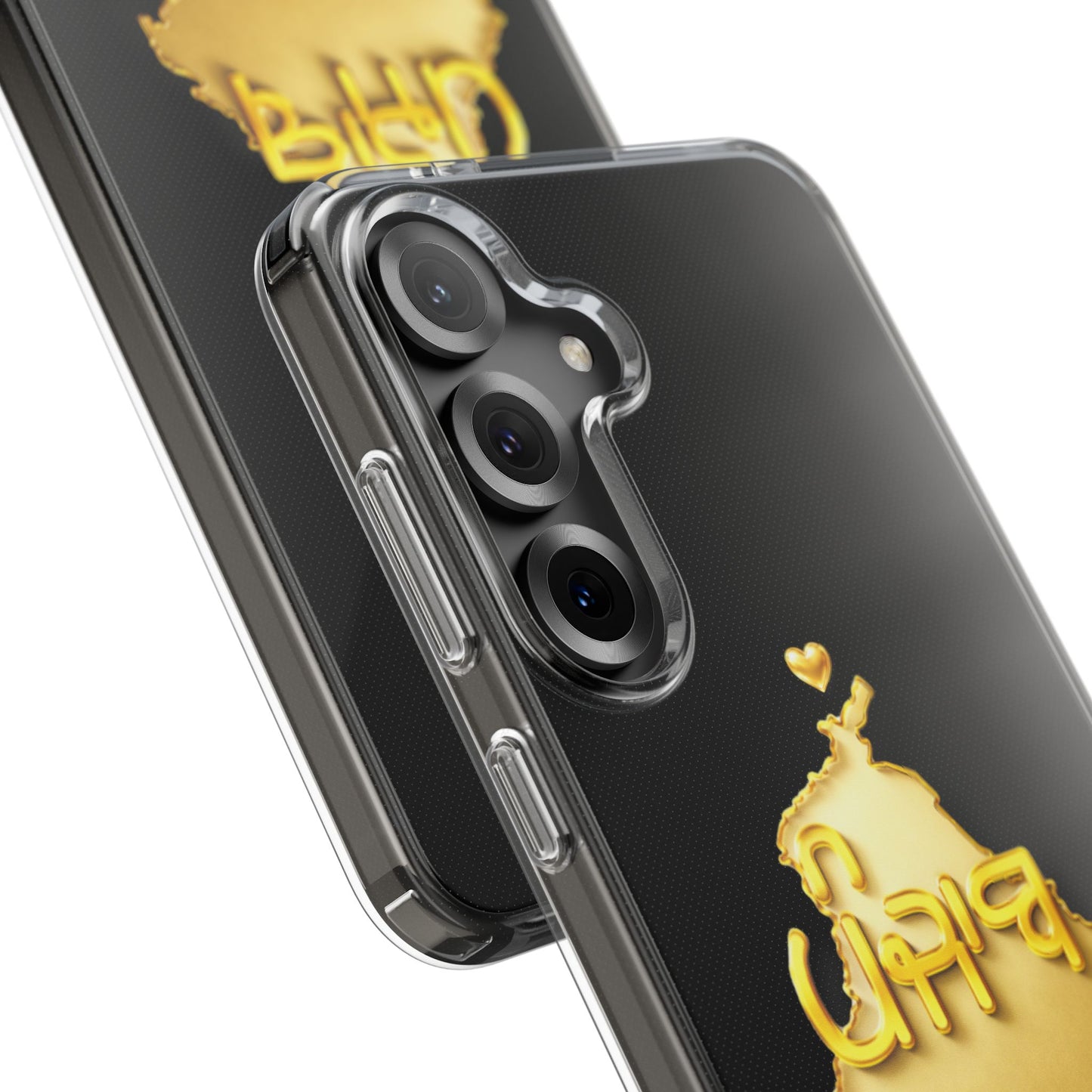 Gold 3D Punjab Map Clear Samsung Case – Minimal Heritage Design