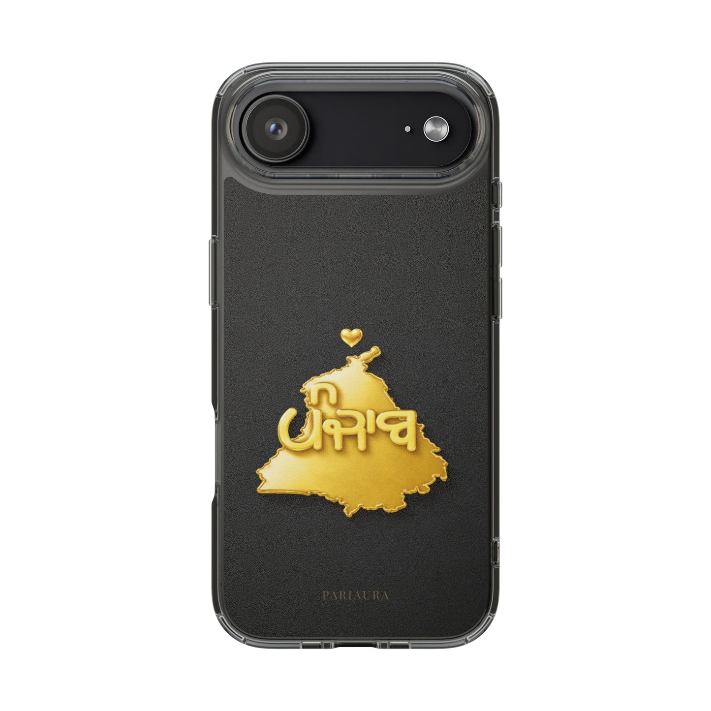 Gold 3D Punjab map design on a black back panel with clear, transparent sides.