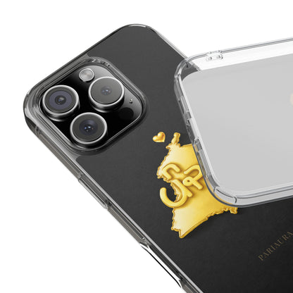 Gold 3D Punjab map design on a black back panel with clear, transparent sides.