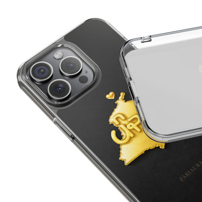 Gold 3D Punjab map design on a black back panel with clear, transparent sides.