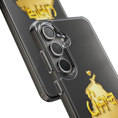 Gold 3D Punjab Map Clear Samsung Case – Minimal Heritage Design