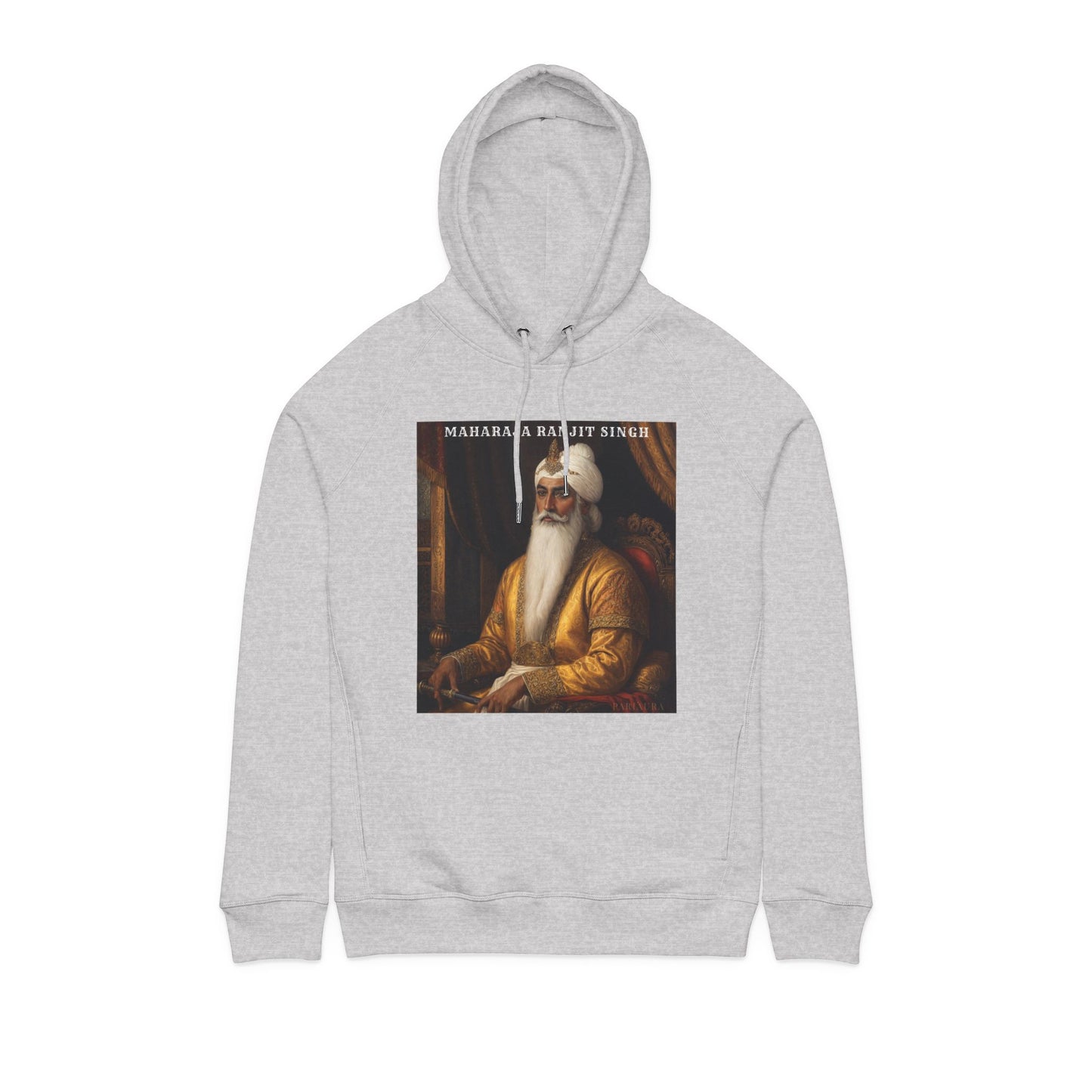 PARIAURA Maharaja Ranjit Singh Portrait Hoodie — Heritage Streetwear in Organic Cotton