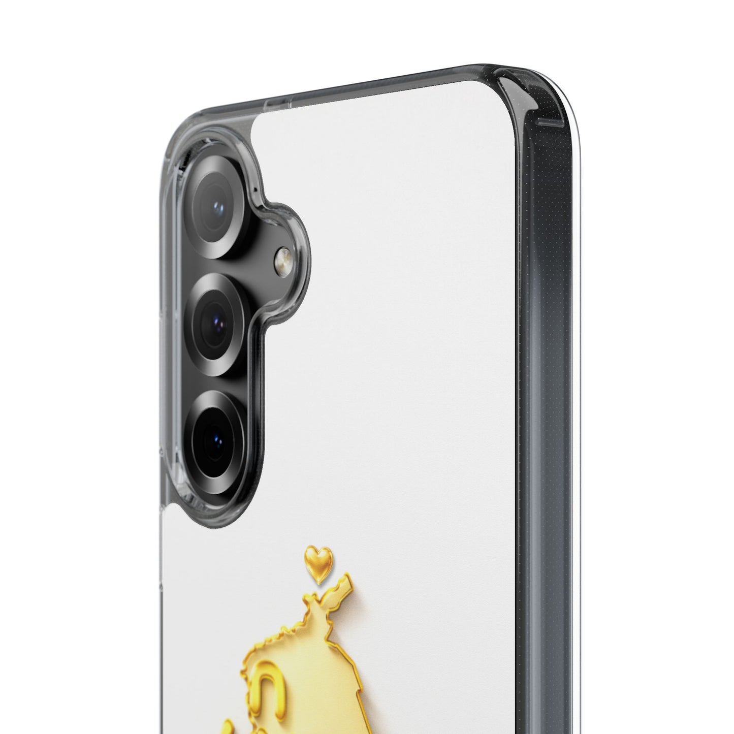 Gold 3D Punjab Map White Samsung Case – Clear Sides