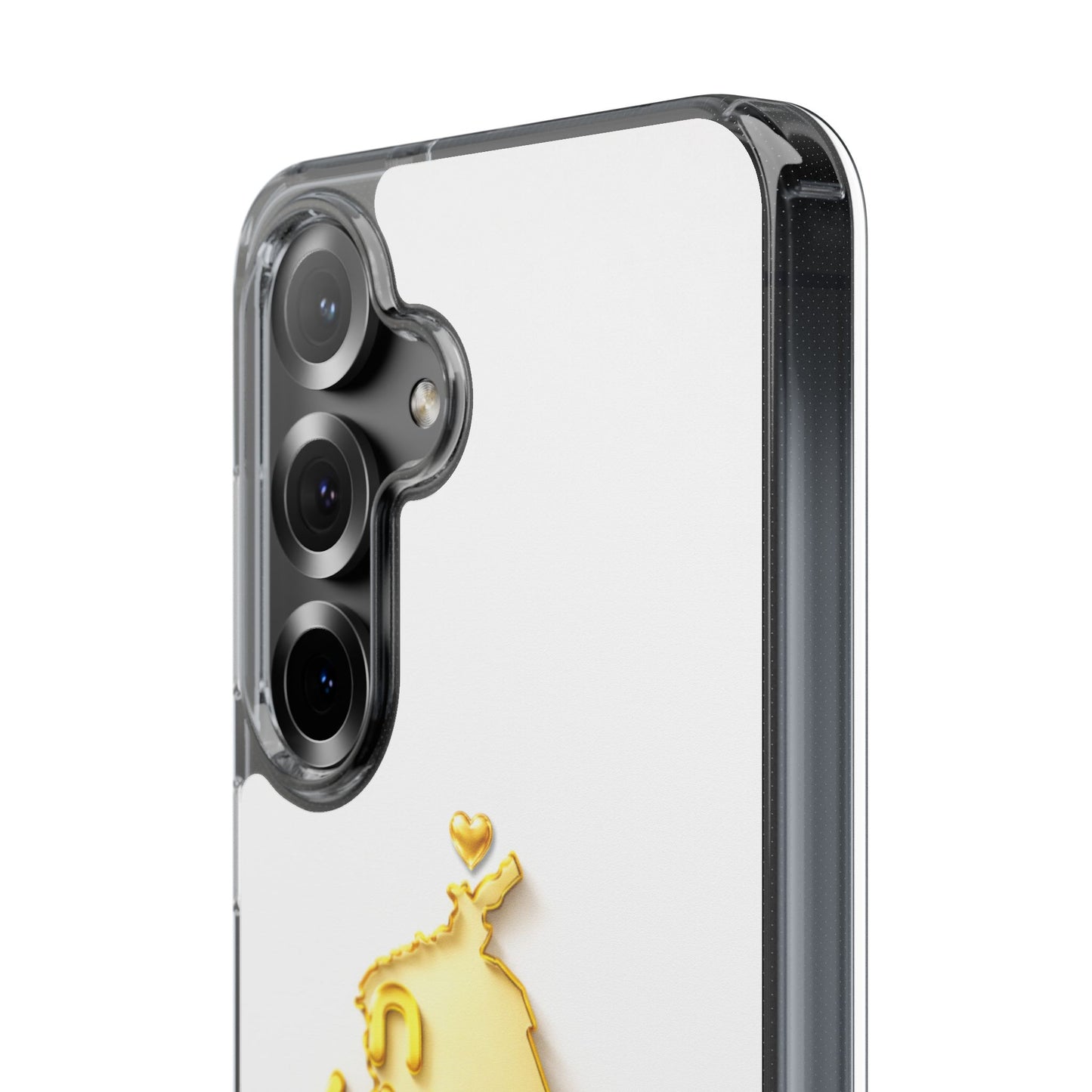 Gold 3D Punjab Map White Samsung Case – Clear Sides