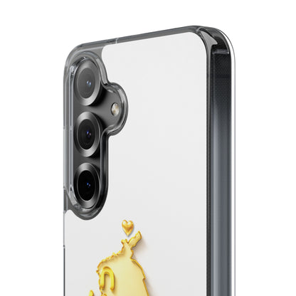 Gold 3D Punjab Map White Samsung Case – Clear Sides