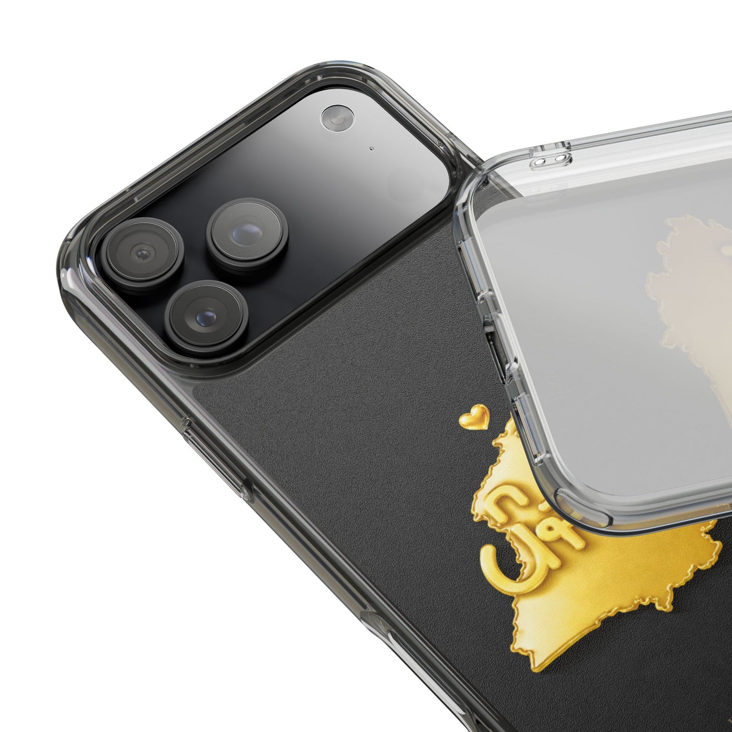 Gold 3D Punjab map design on a black back panel with clear, transparent sides.