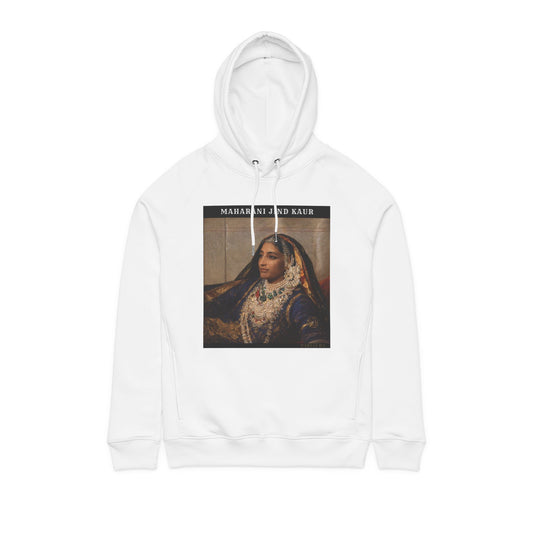 PARIAURA Maharani Jind Kaur Portrait Hoodie — Organic Cotton Heritage Streetwear