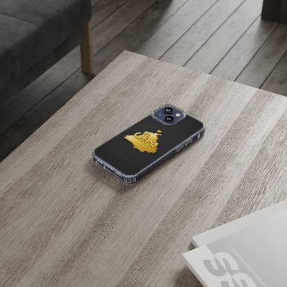 Gold 3D Punjab map design on a black back panel with clear, transparent sides.