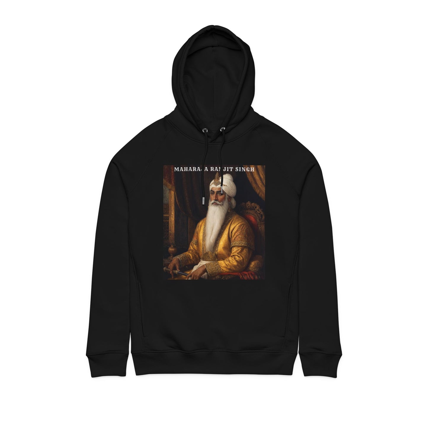 PARIAURA Maharaja Ranjit Singh Portrait Hoodie — Heritage Streetwear in Organic Cotton