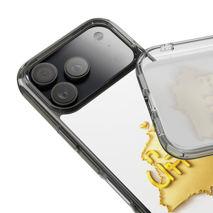 Gold 3D Punjab map design on a white back panel with clear, transparent sides.