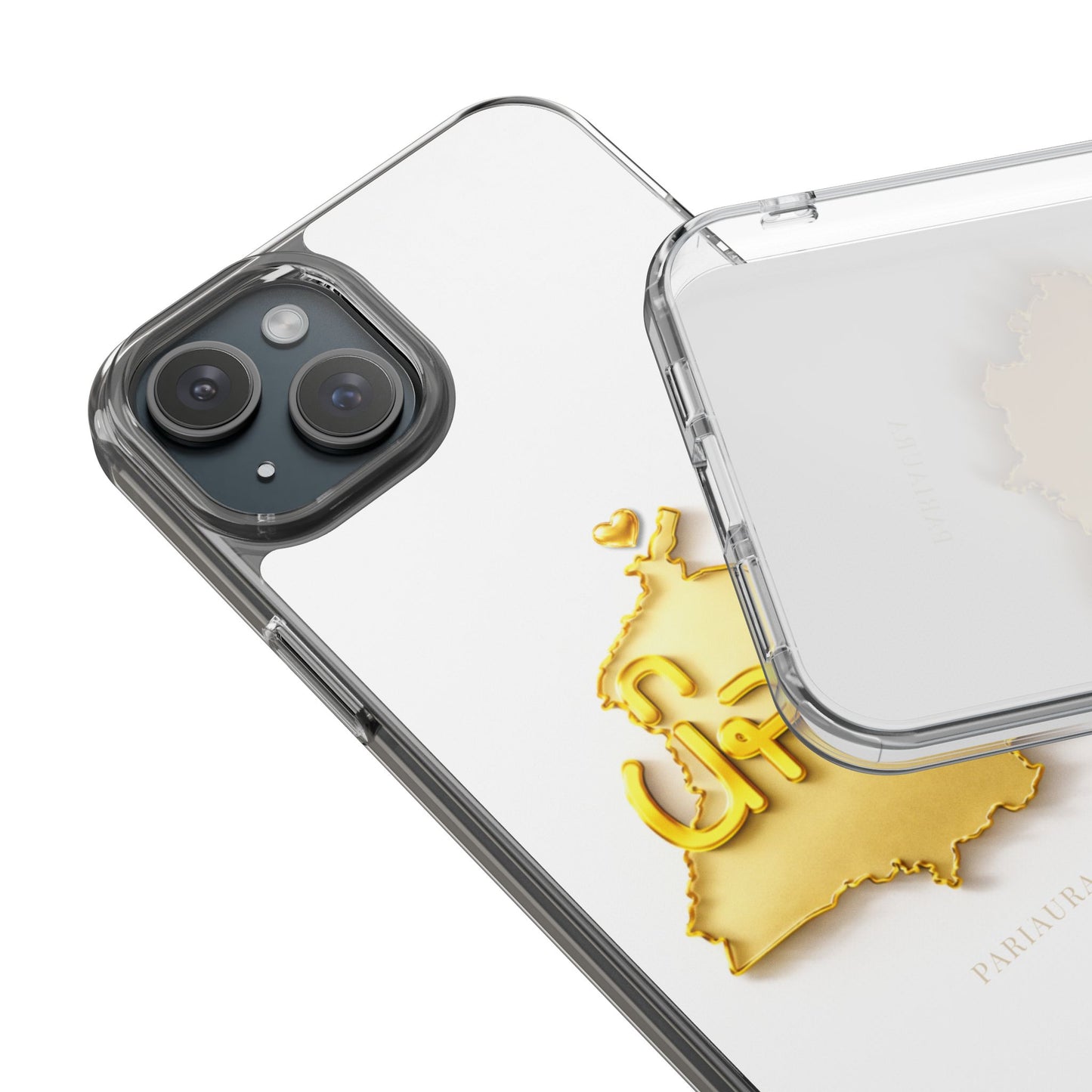 Gold 3D Punjab map design on a white back panel with clear, transparent sides.