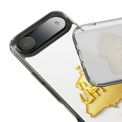 Gold 3D Punjab map design on a white back panel with clear, transparent sides.