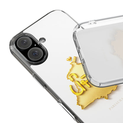 Gold 3D Punjab map design on a white back panel with clear, transparent sides.