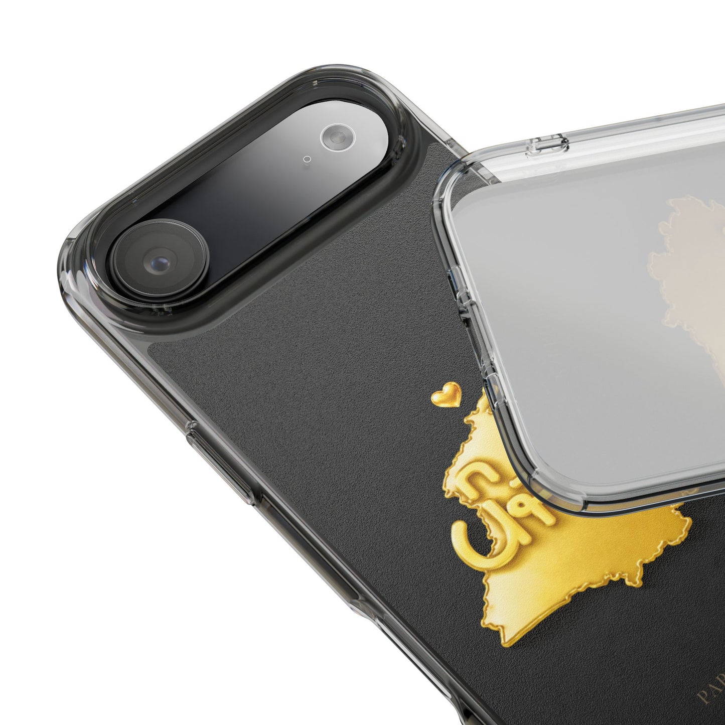 Gold 3D Punjab map design on a black back panel with clear, transparent sides.