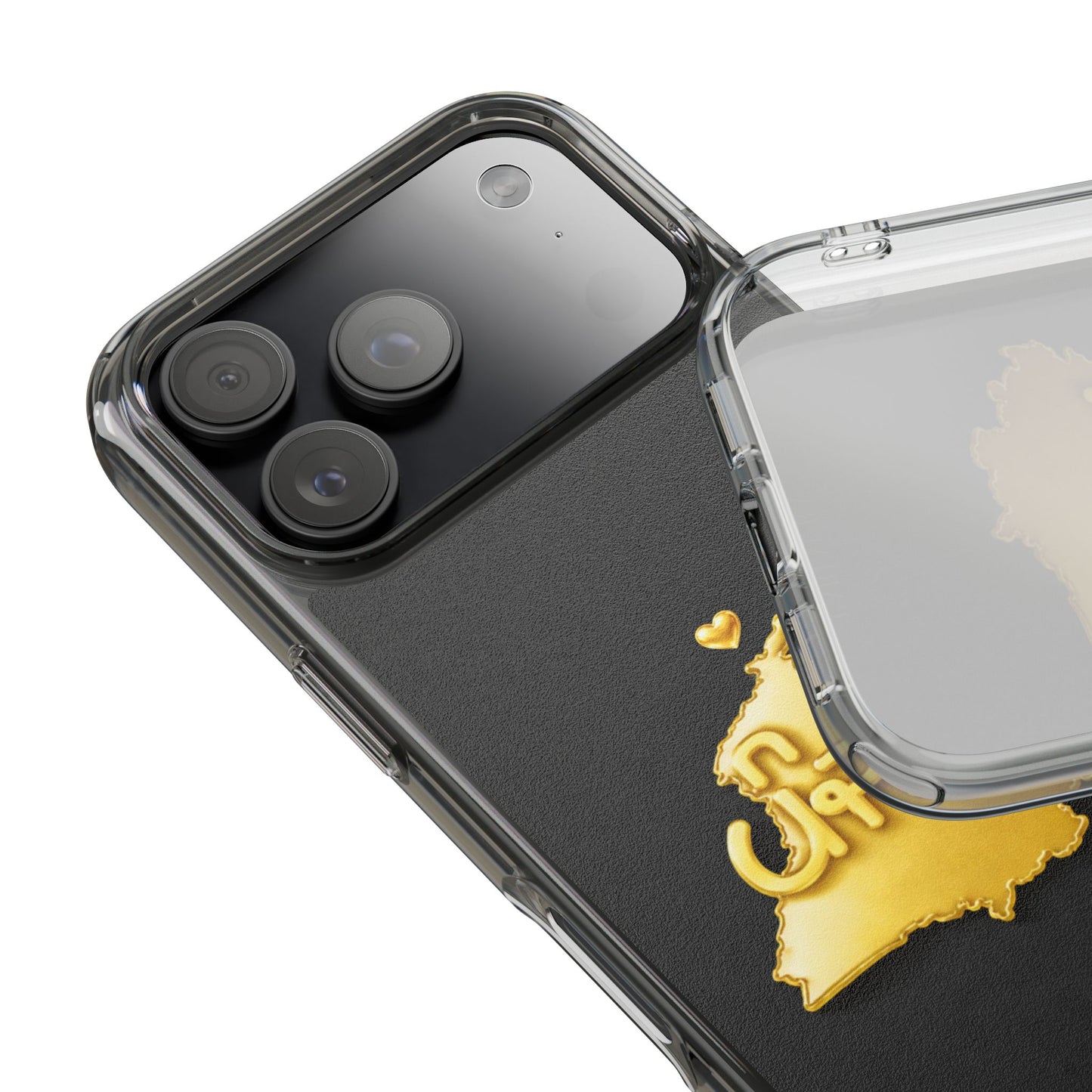 Gold 3D Punjab map design on a black back panel with clear, transparent sides.