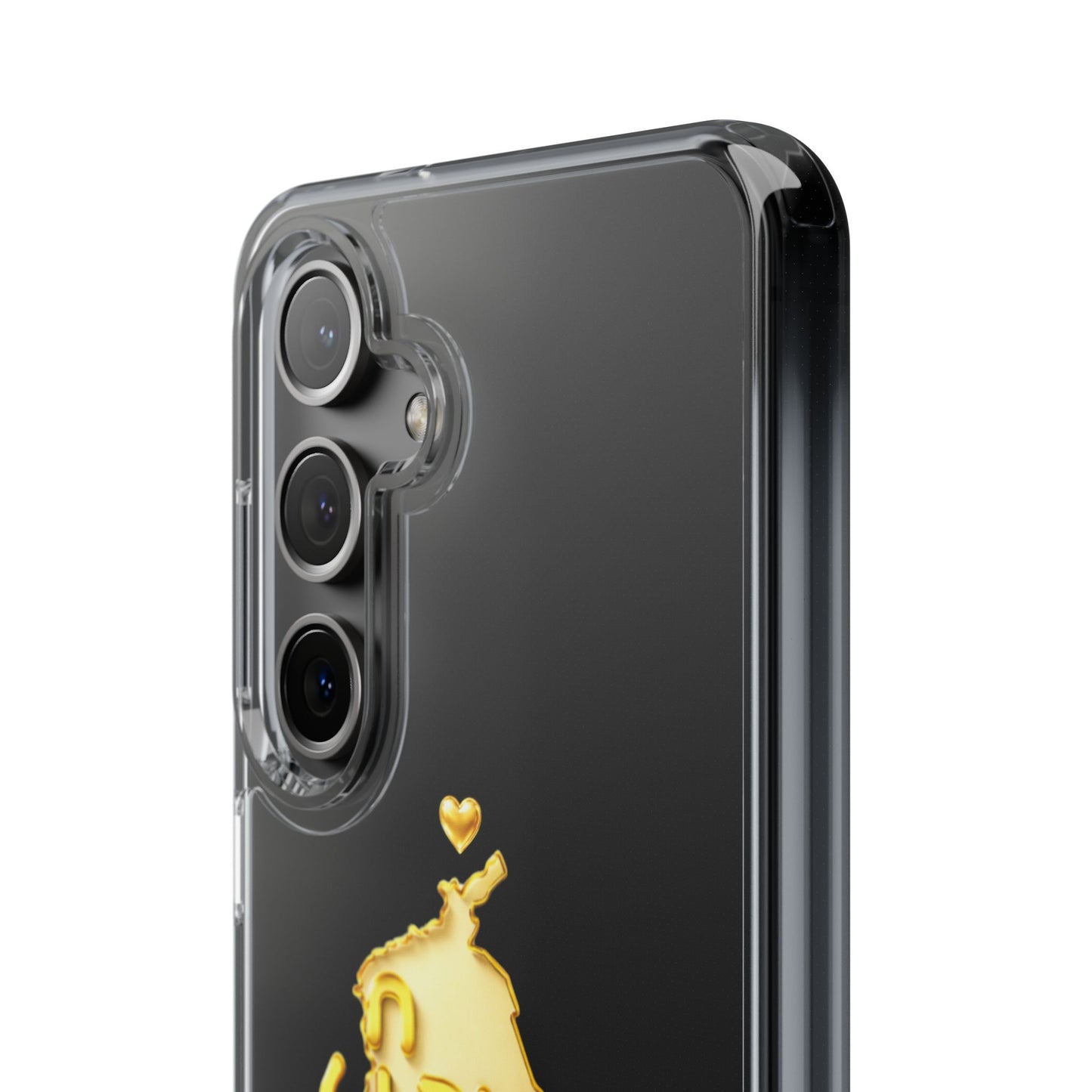 Gold 3D Punjab Map Clear Samsung Case – Minimal Heritage Design